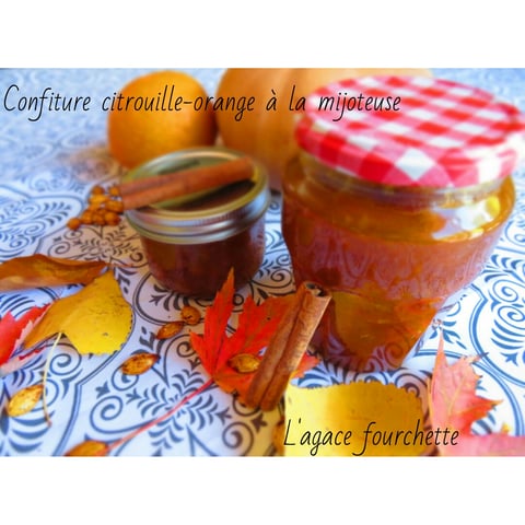 Confiture Citrouille-orange à la Mijoteuse