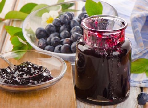 Confiture de Bleuets avec Sirop D’érable