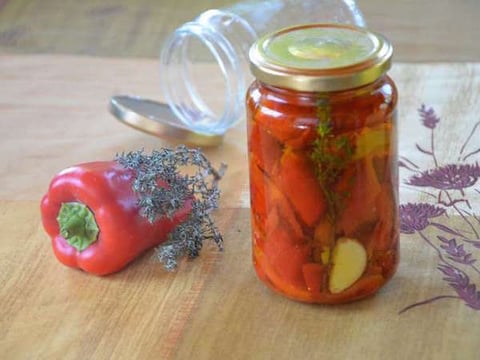 Conserves de Poivrons Grillés (à l’huile d’olive)