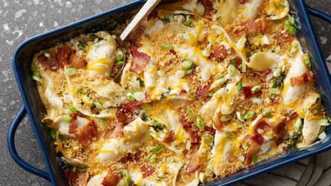 Coquilles de Pâtes Irrésistible, Crémeux et Délicieux avec Poulet et Bacon