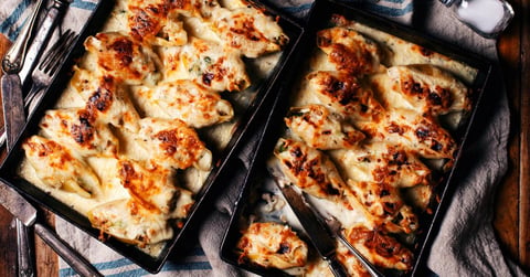 Coquilles Farcies au Poulet, au Chou-Fleur et Brocoli