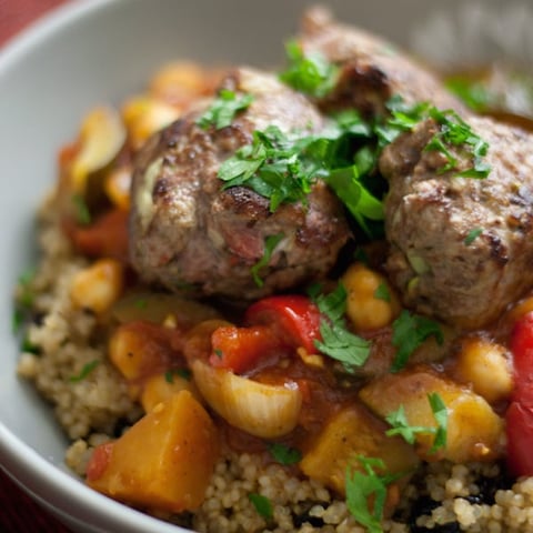Couscous de Quinoa et Boulettes D'agneau, Sans Gluten