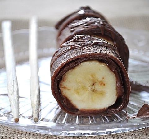 Crêpes au Chocolat & Maki de Crêpes Banane Nutella