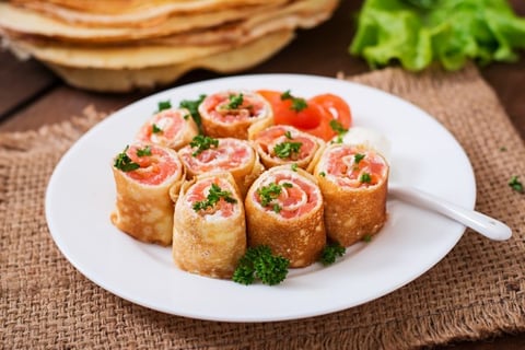 Crêpes au Saumon Fumé