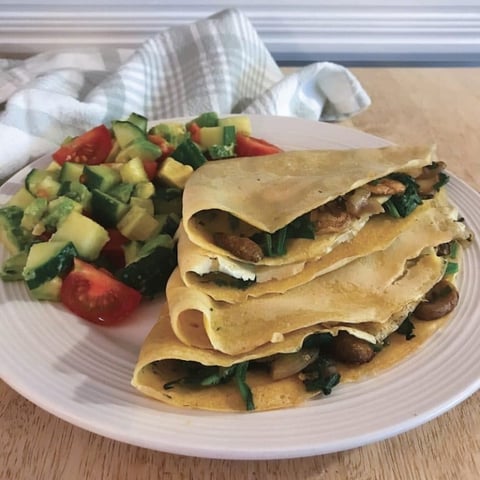 Crêpes-repas à la Farine de Pois Chiches