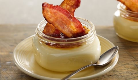 Crème Brulée à l'érable et Bacon Caramélisé