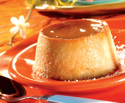 Crème Caramel Noix de Coco et Grenade