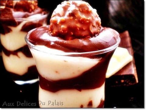 Crème Dessert Chocolat Noir & Blanc / Recette pour la St-Valentin