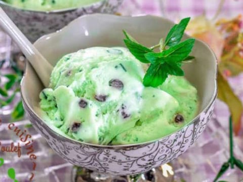 Crème Glacée à la Menthe sans Sorbetière