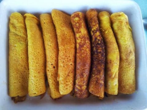 Crêpes Salées Fourrées aux Légumes