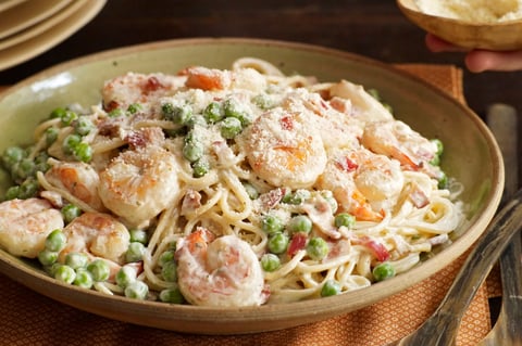 Crevettes à la Carbonara