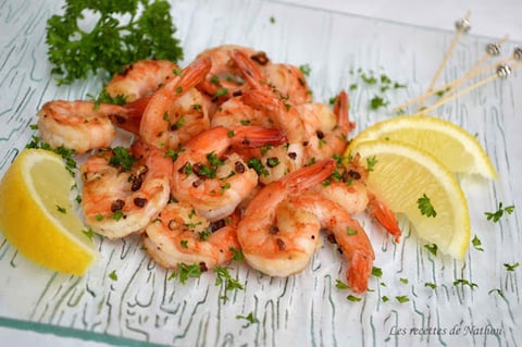Crevettes Grillées aux Baies de Szechuan Rouge