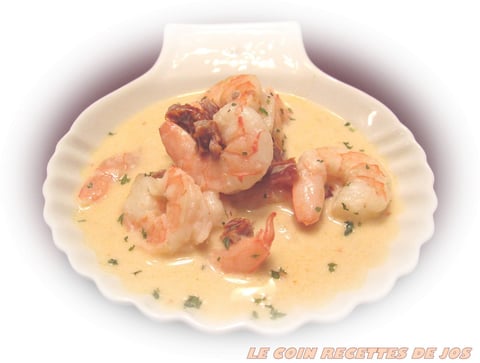Crevettes Sauce Crémeuse aux Tomates Séchées