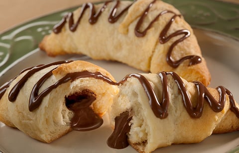 Croissants Au Chocolat Pour Le Déjeuner