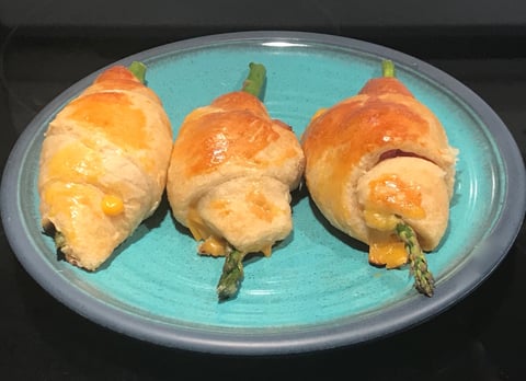 Croissants Fromage, Bacon et Asperges