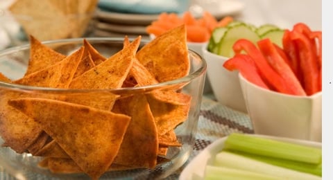 Croustilles de Tortillas Cuites au Four au Chili et Piment