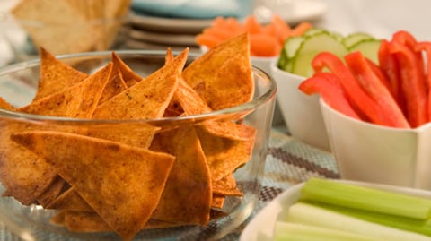 CROUSTILLES DE TORTILLAS CUITES AU FOUR AU CHILI
