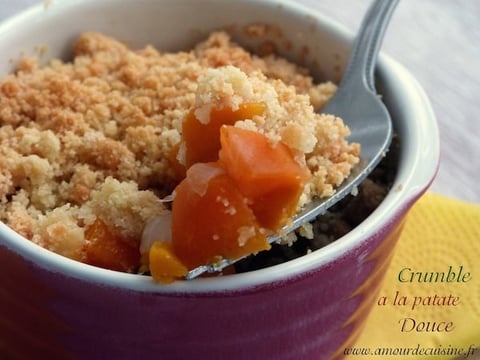 Crumble a la Patate Douce et Carotte