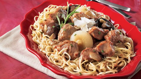 CUBES DE VEAU AUX CHAMPIGNONS PORTOBELLOS À LA MIJOTEUSE