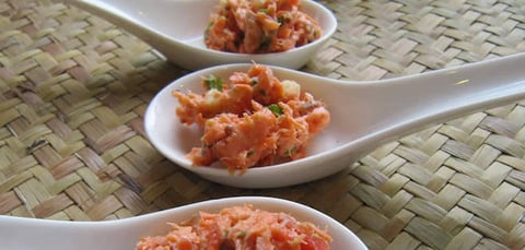 Cuillères de Saumon au Gingembre