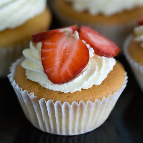 Cupcakes à la Fraise