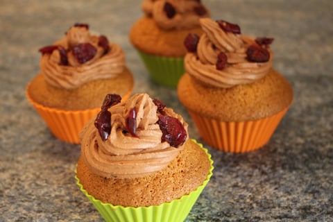 Cupcakes Chocolat & Cramberries Sans Gluten