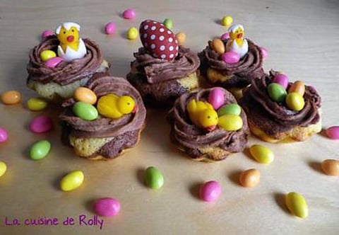 Cupcakes de Pâques aux Trois Chocolats