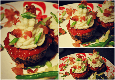Cupcakes de Pain de Viande et Purée de Pommes de Terre