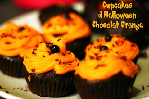 CUPCAKES D'HALLOWEEN CHOCOLAT ORANGE