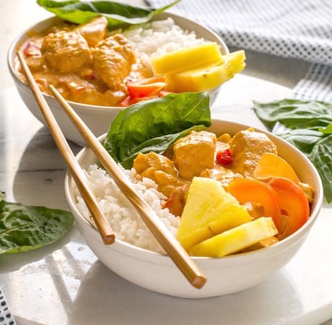 Curry Thaïlandais à la Noix de Coco et à la Dinde