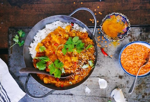 Dal de Lentilles Corail, Riz Basmati