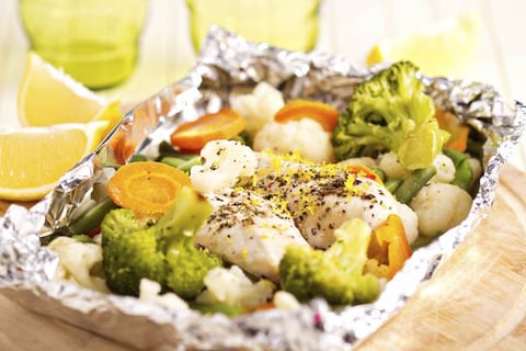 Darnes de Cabillaud Citronnées en Papillote