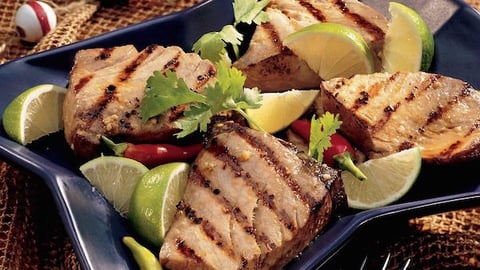 Darnes de Thon Grillées à la Lime et au Gingembre