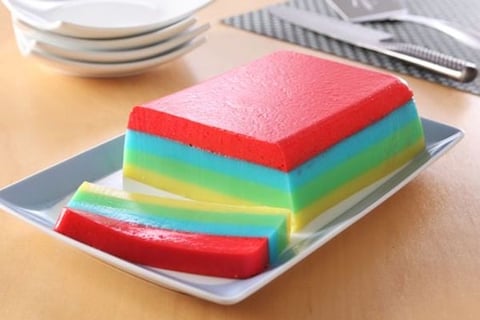 Dessert Arc-en-Ciel à la Gelée JELL-O