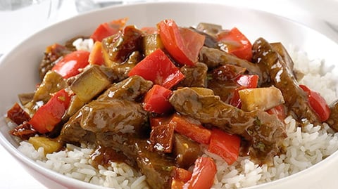 Emincé de Boeuf aux Légumes du Soleil