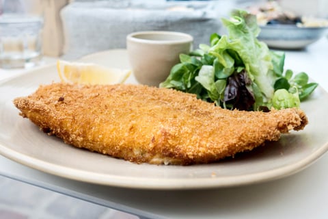 Escalope de Veau aux Pâtes sans Gluten et Salade D'endives