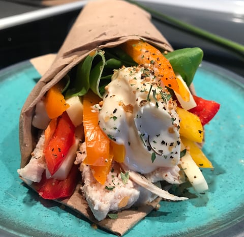 Fajitas au Poulet, Fromage et Légumes