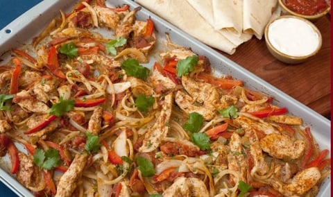 Fajitas au Poulet Rôti au Four