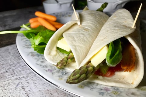 Fajitas Poulet Grillé et Asperges