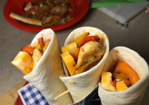 Fajitas Poulet Légumes Fromage