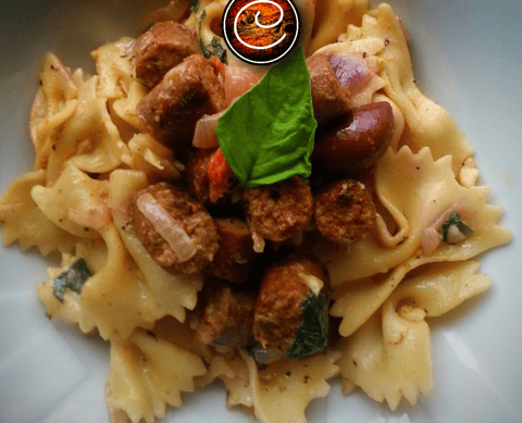 Farfalles à la Saucisse D'agneau & au Citron
