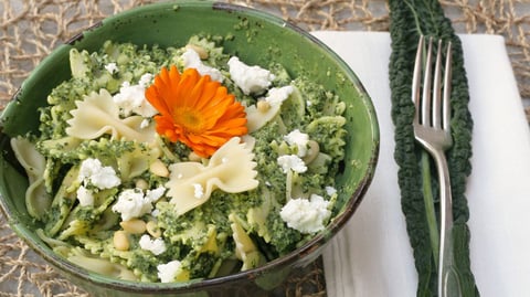 Farfalles au Chou Kale et au Chèvre