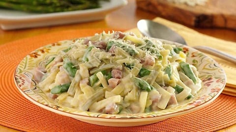 Fettuccine avec Jambon et Asperges