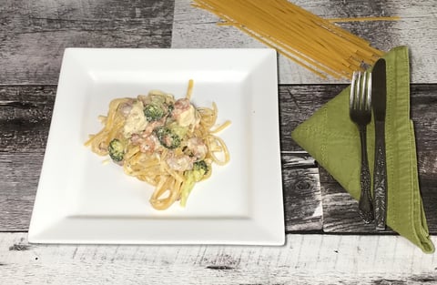 Fettuccine Poulet Bacon Sauce Alfredo