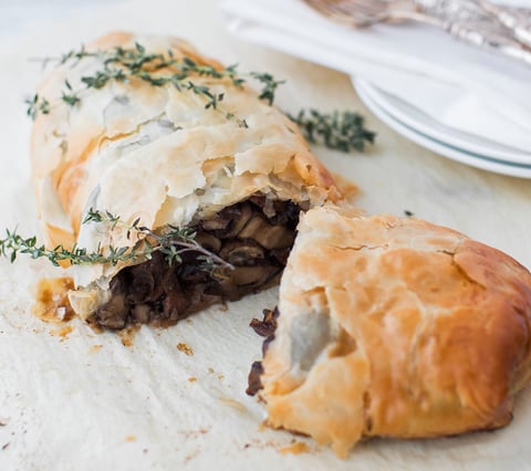 Feuilleté au Champignons Végétalien Style Wellington