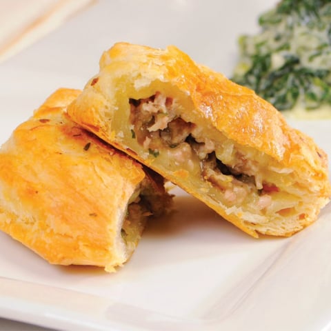 FEUILLETÉ DE VEAU DE LAIT ET PIKAUBA
