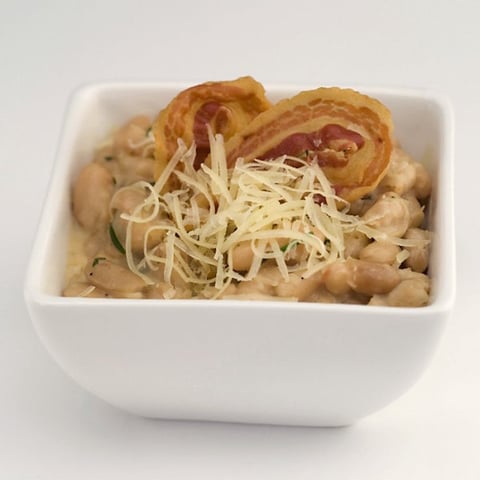 FÈVES CANNELLINI AU CHEDDAR PERRON