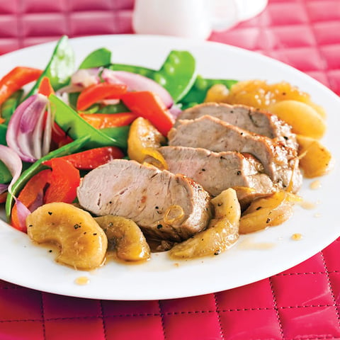 Filet de Porc Caramélisé aux Pommes