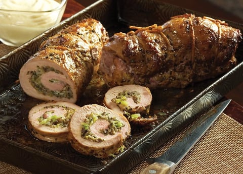 Filet de Porc Farci à la Mayonnaise à L'ail Grillé