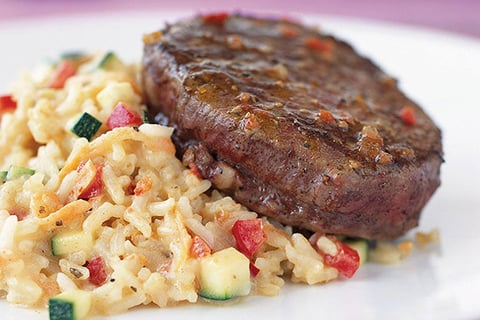 Filet Mignon avec Risotto Crémeux